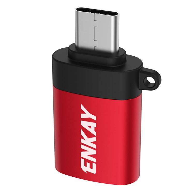 HAT PRINCE ENKAY ENK-AT101 USB Type-C to USB3.0 OTG Adapter U-disk Converter - Red