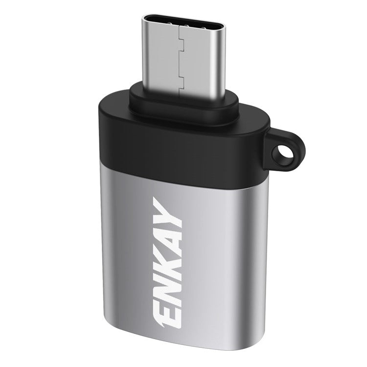 HAT PRINCE ENKAY ENK-AT101 USB Type-C to USB3.0 OTG Adapter U-disk Converter - Silver