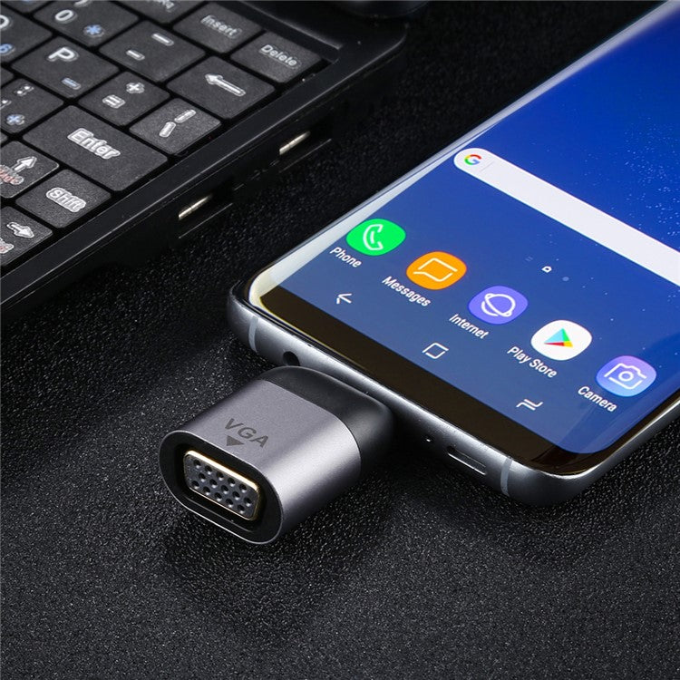 Type-C Male Head to VGA DB15P Female Head Adapter