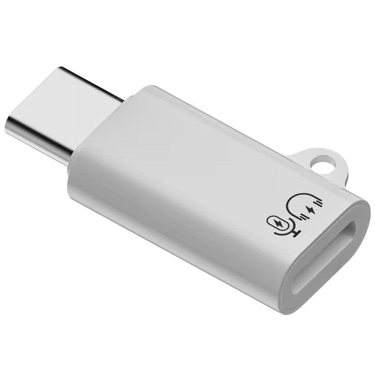 For iPhone Female Audio Adapter to USB-C Male OTG Converter (With Lanyard Loop)