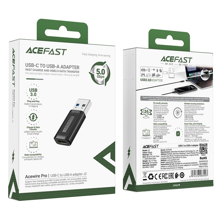 ACEFAST J2 USB-C to USB-A Adapter Portable Mini USB 3.0 Converter