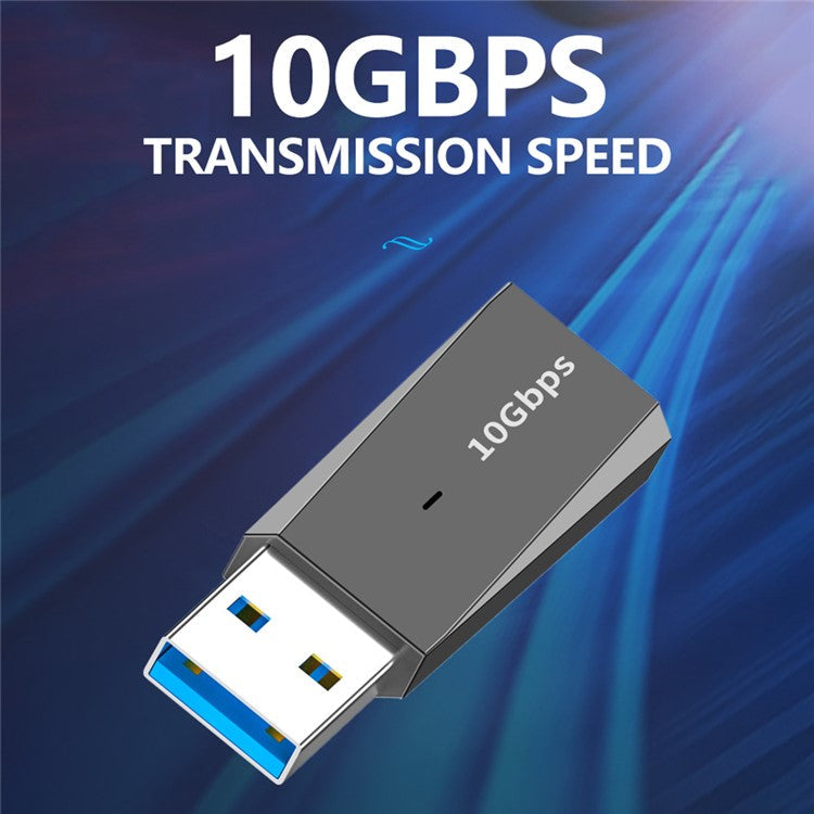 ADS-613 USB Male Adapter to Type-C Female 10Gbps Fast Data Transfer Converter - Tarnish