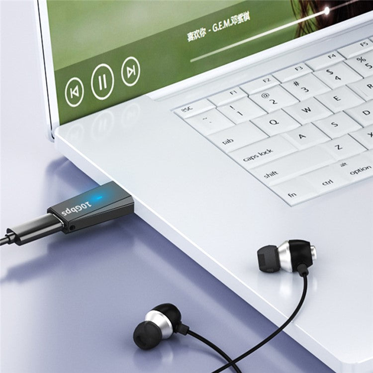 ADS-613 USB Male Adapter to Type-C Female 10Gbps Fast Data Transfer Converter - Champagne Gold