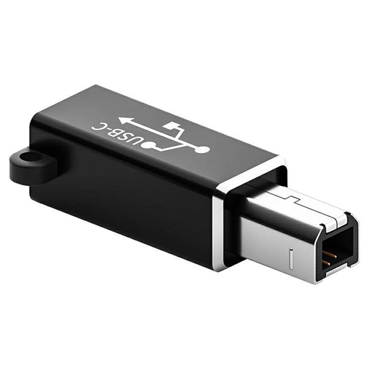 ADS-618 USB-C Female to Printer Male Adapter for Electric Piano, Printer, Scanner - Black