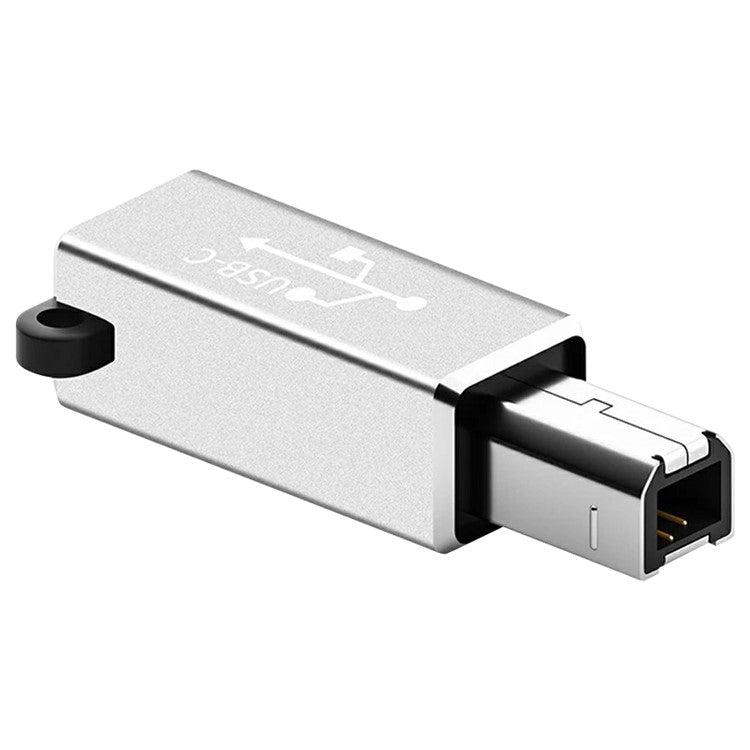 ADS-618 USB-C Female to Printer Male Adapter for Electric Piano, Printer, Scanner - Silver