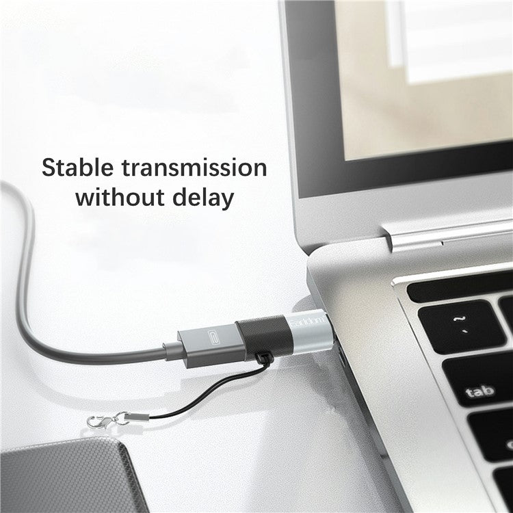 EARLDOM TC17 Type-C Female to 8-Pin Male Adapter Aluminum Alloy OTG Converter