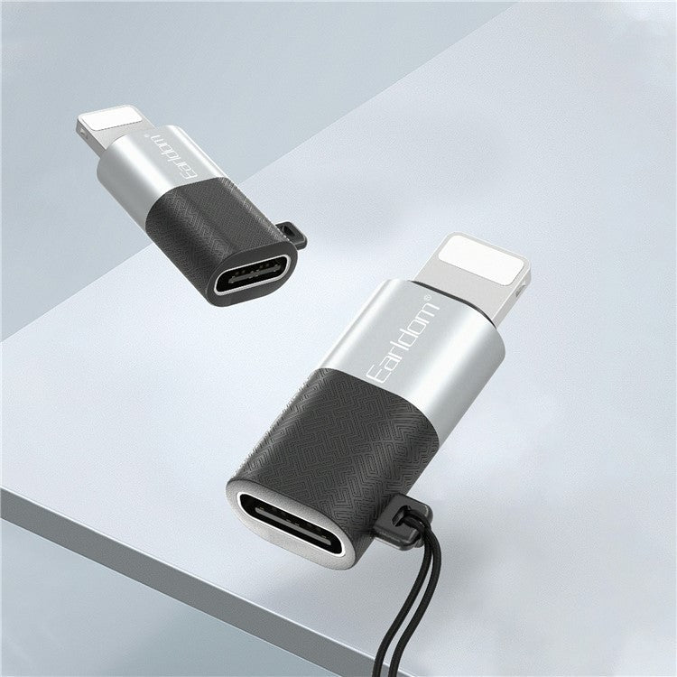 EARLDOM TC17 Type-C Female to 8-Pin Male Adapter Aluminum Alloy OTG Converter