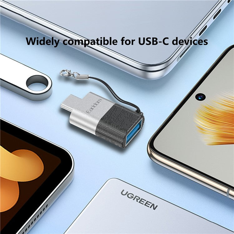 EARLDOM OT72 USB 3.0 Female to Type-C Male Mini Converter Aluminum Alloy OTG Adapter