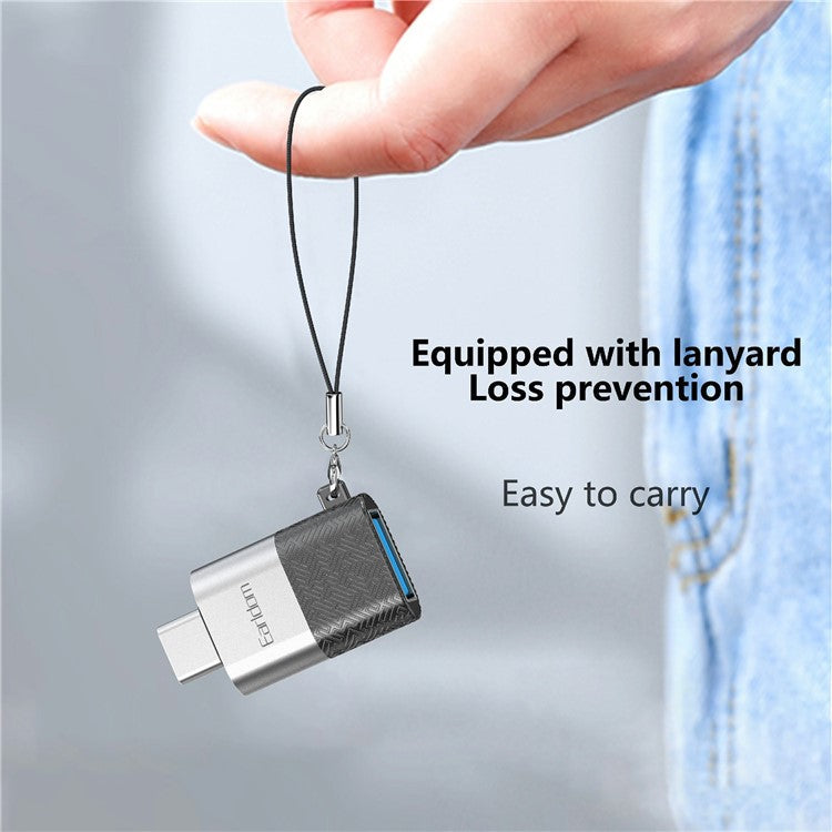 EARLDOM OT72 USB 3.0 Female to Type-C Male Mini Converter Aluminum Alloy OTG Adapter