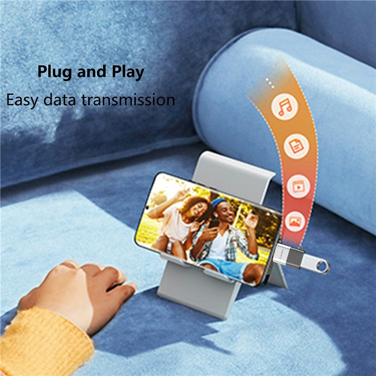 EARLDOM OT72 USB 3.0 Female to Type-C Male Mini Converter Aluminum Alloy OTG Adapter