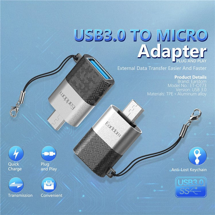 EARLDOM OT73 USB Female to Micro Male OTG Adapter Android Phone Tablet U-Disk Mouse Connector