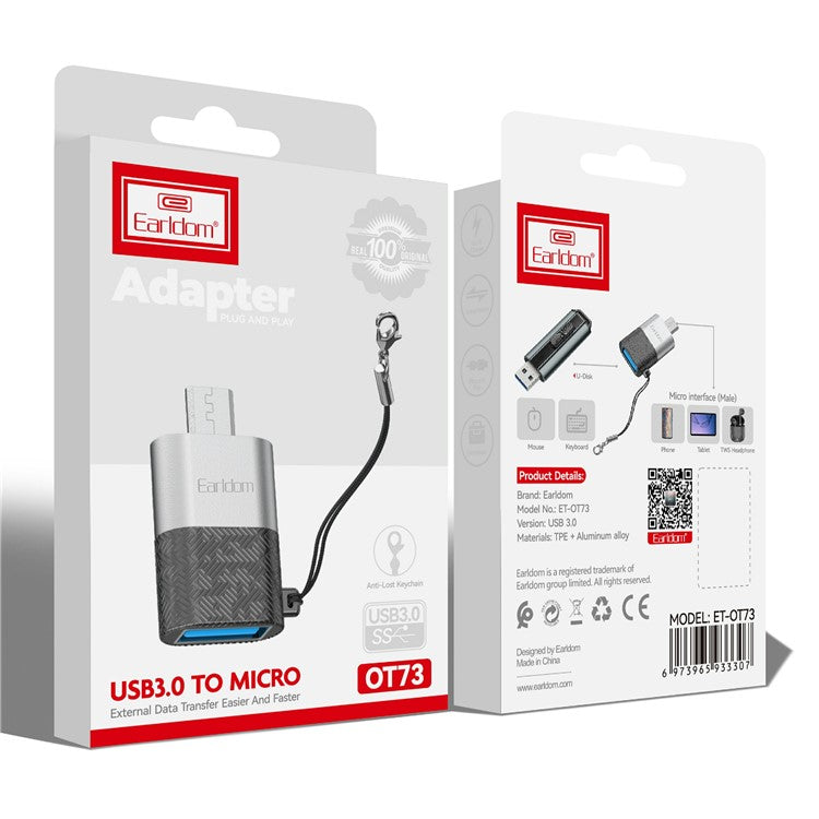 EARLDOM OT73 USB Female to Micro Male OTG Adapter Android Phone Tablet U-Disk Mouse Connector