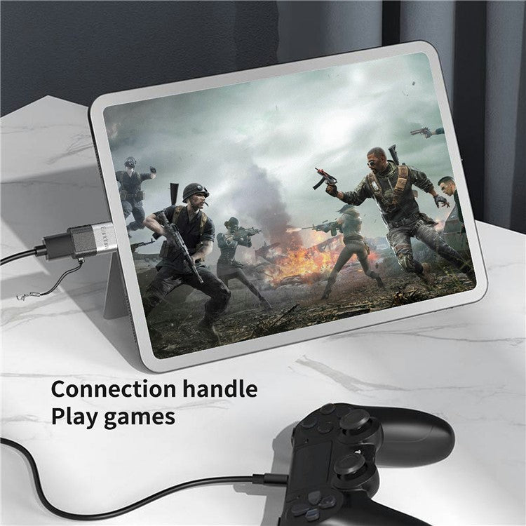 EARLDOM OT74 USB Female to 8-Pin Male Adapter U-Disk Read OTG Converter