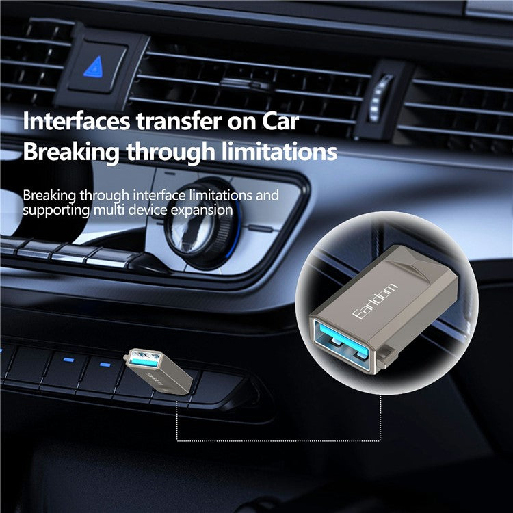 EARLDOM OT88C USB3.0 Female to Type-C Male Adapter Phone Tablet U-Disk Mouse Keyboard OTG Connector