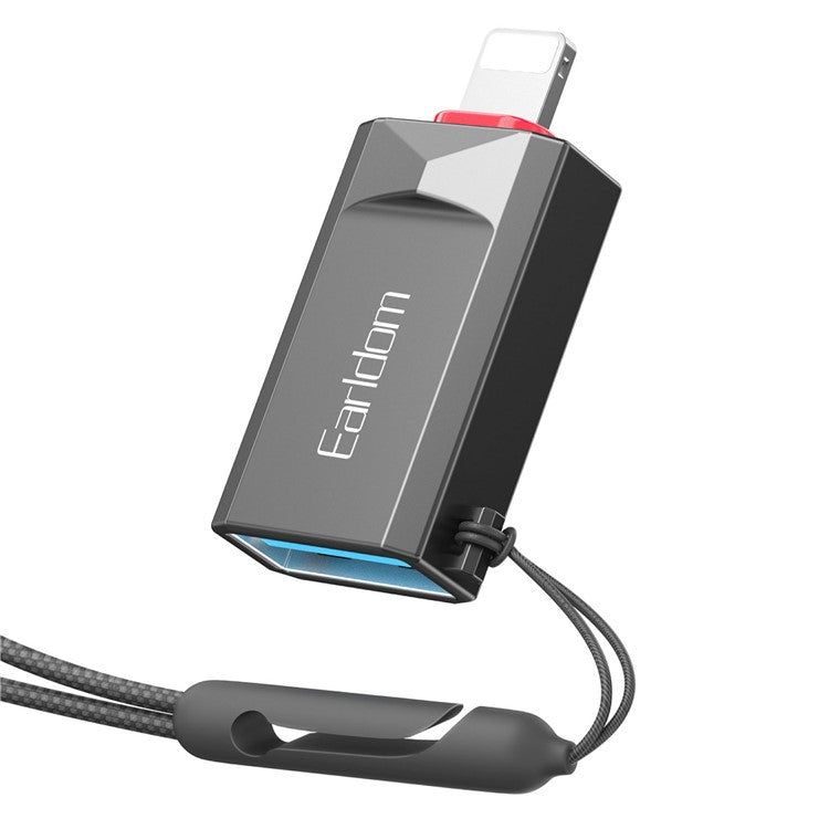 EARLDOM OT87L USB-A 3.0 Female to 8-Pin Lightning Male OTG Adapter USB Dick Converter