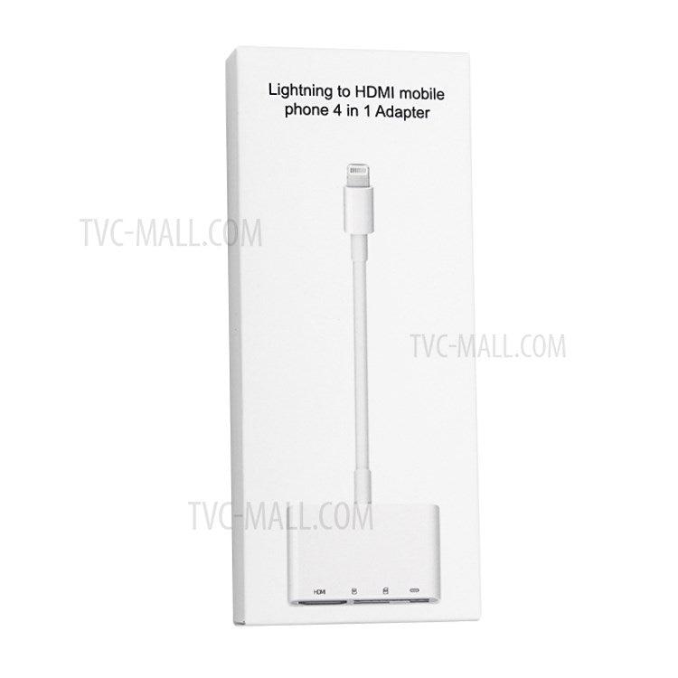 NK-103C 4 in 1 Hub 8 Pin Lightning to HDMI Type C Adapter with SD TF Card Reader