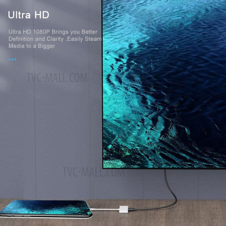 NK-103C 4 in 1 Hub 8 Pin Lightning to HDMI Type C Adapter with SD TF Card Reader