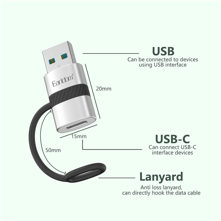 EARLDOM ET-OT91A Type-C to USB 3.0 Adapter USB-C Converter for iPhone 15 Series