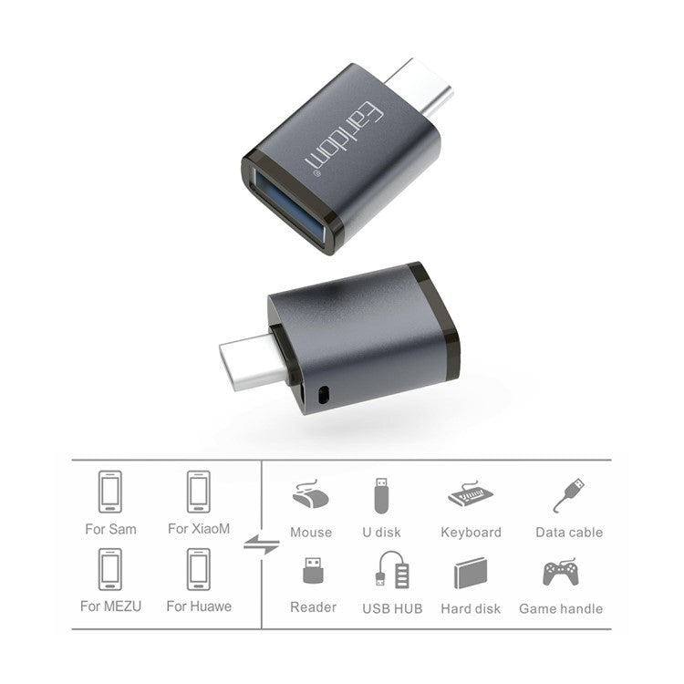 EARLDOM OT60 Type-C to USB 3.0 Adapter OTG Converter for Phone, USB Flash Drive