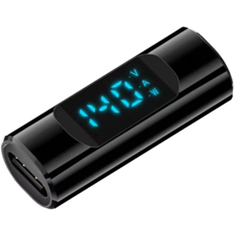 Type-C Female to Type-C Female 40Gbps PD 140W Digital Display Charging Data Transmission Adapter - Black