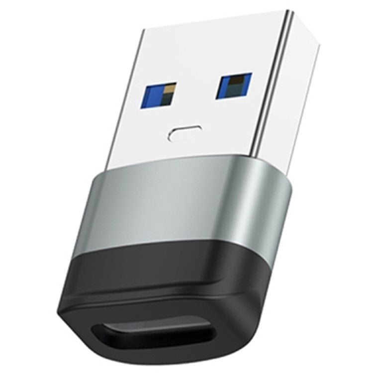 USB 3.0 Male to Type-C Female Converter 5Gbps Data Transmission OTG Adapter - Grey