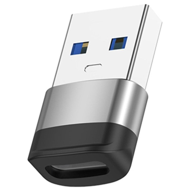 USB 3.0 Male to Type-C Female Converter 5Gbps Data Transmission OTG Adapter - Silver