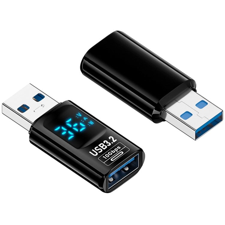 60W 10Gbps Data Transfer Adapter Digital Display USB-A to USB-A Mini Converter