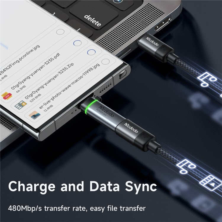 MCDODO OT-2450 USB-C to USB-C 100W Auto Power Off Adapter Data Transmission