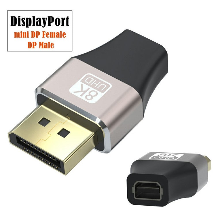 Compatible with Thunderbolt 2 8K / 60Hz Mini DisplayPort Female to DP Male Converter Mini Adapter