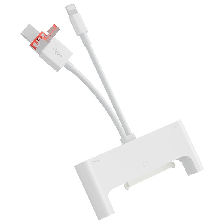 NK-1046TL Pro 3-in-1 USB + Type C + iP to SATA Fast Data Transfer Multi-Function Adapter