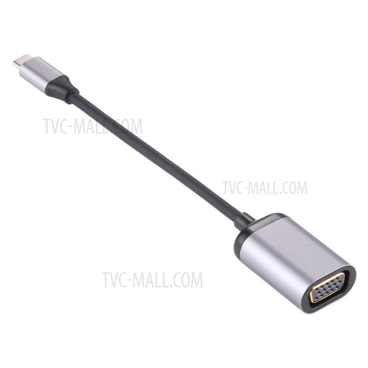 Type C Male to 1080P VGA Female Adapter Converter Cable for MacBook Pro/Air iPad Pro Surface Book 2