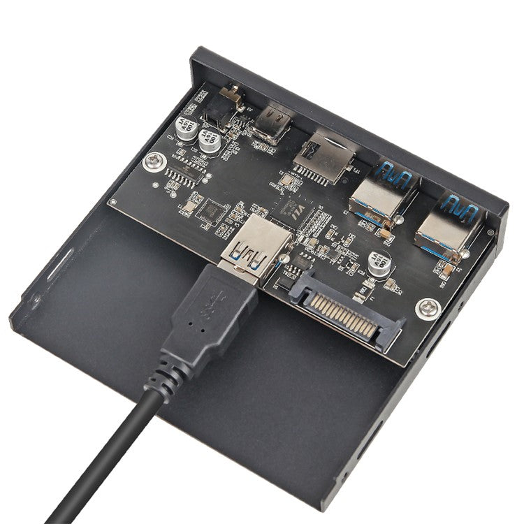 Y29 3.5-inch Front Bay Expansion Dock 2xUSB3.0 + TF / SD Card Slot + Type-C + Audio Jack Expansion Panel