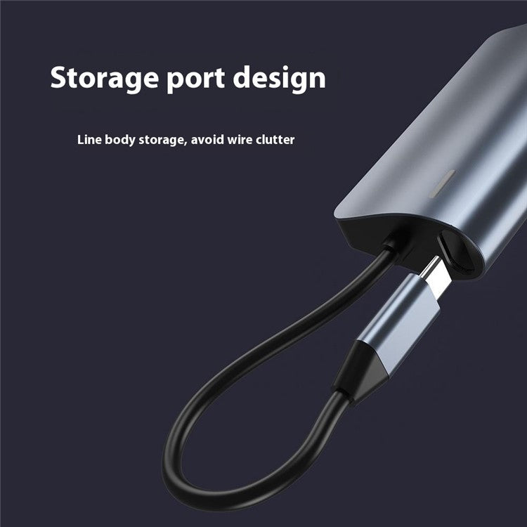 2395-0430 USB-C Hub with 4 USB 3.0 Ports 5Gbps Data Transfer Aluminum Alloy Docking Station - Grey