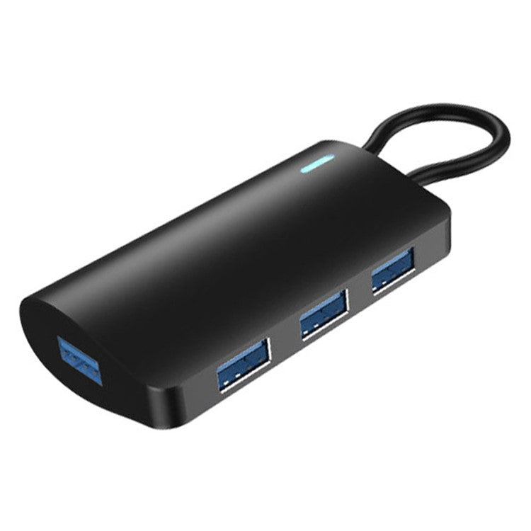 2395-0430 USB-C Hub with 4 USB 3.0 Ports 5Gbps Data Transfer Aluminum Alloy Docking Station - Black