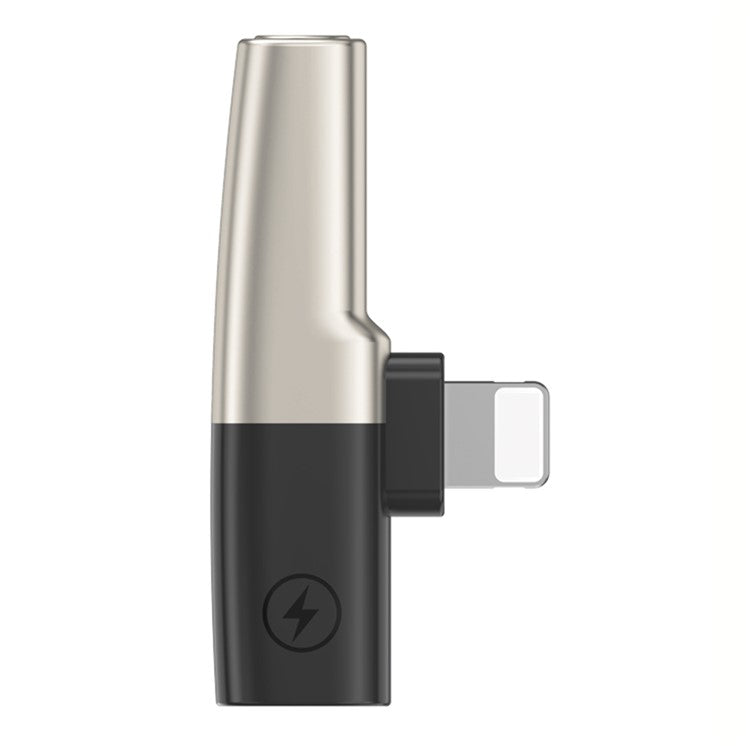 DAC Chip 8-Pin to 3.5mm Audio + Type-C Charging Port Adapter for iPhone - Gold