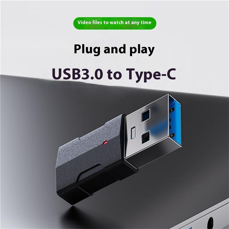 USB 3.0 to Type C 3.1 Adapter 10Gbps High Speed Data Transfer Charging Adapter - Black