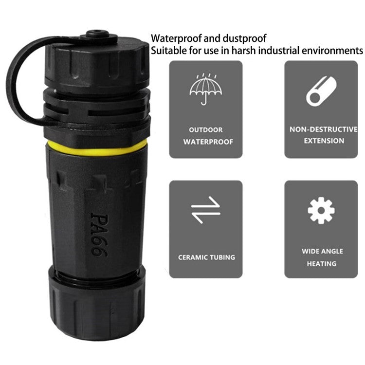 Single Port Cat 7 RJ45 Shielded Copper Ethernet Waterproof Connector Adapter for Outdoor / Industrial Use