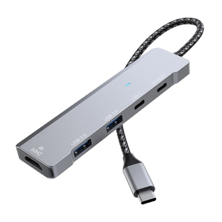 ADS-336 5 In 1 USB C Hub PD 100W Fast Charging 4K 60Hz HD Data Transfer Adapter