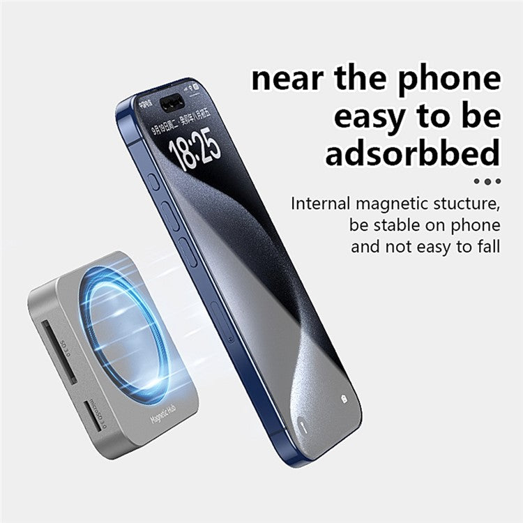 MC906 2230 M.2 Nvme SSD Enclosure Magnetic USB C Hub with HD Port SD / TF Card Slot