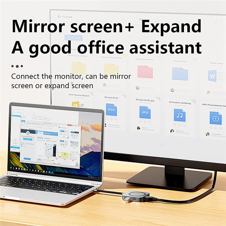 MC906 2230 M.2 Nvme SSD Enclosure Magnetic USB C Hub with HD Port SD / TF Card Slot
