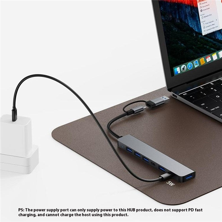 2217TU 7-in-1 Laptop Tablet USB Hub Expansion Dock USB 3.0 / USB-C Multi-Port Adapter