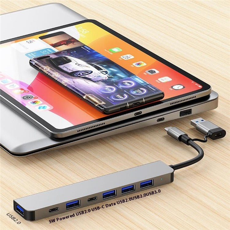 2217TU 7-in-1 Laptop Tablet USB Hub Expansion Dock USB 3.0 / USB-C Multi-Port Adapter
