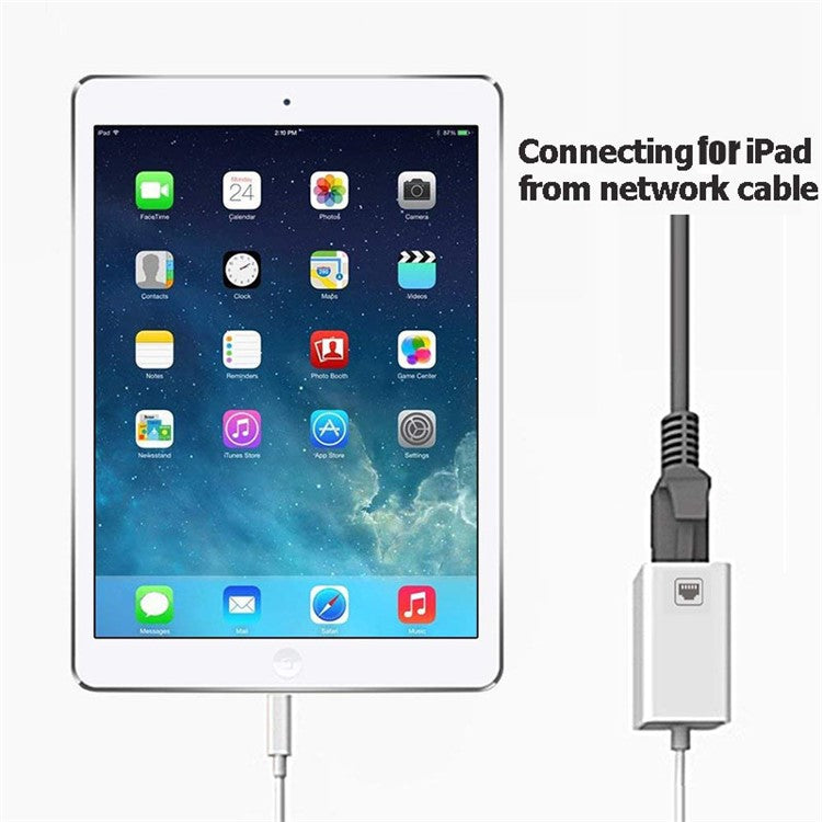 Lightning To RJ45 Ethernet LAN Wired Network Adapter 100Mbps Network Cable for iPhone iPad