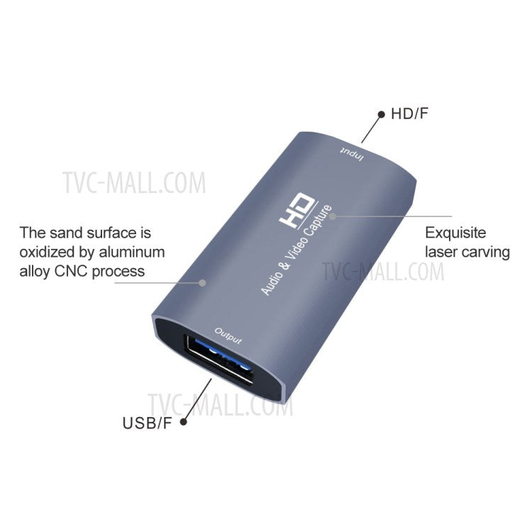 Z52 USB Female to 4K HDMI Female Computer Audio Video Capture Card for Live Streaming Broadcasting