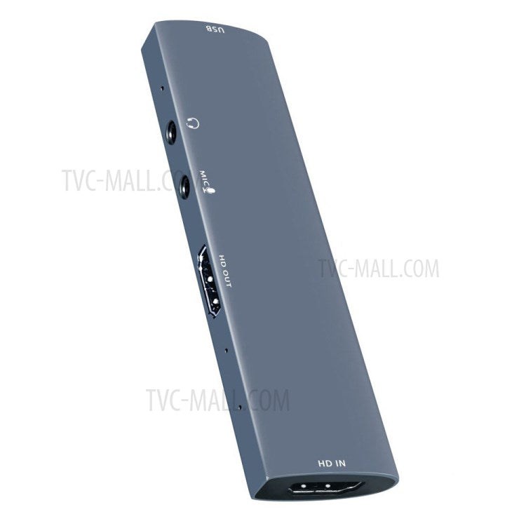 Z46 4K HDMI Female Microphone Audio Port USB Video Capture Card with Loop for Game Recording Live Streaming