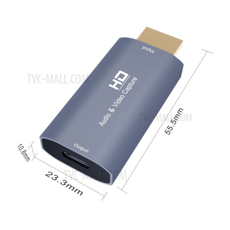 Z50 Type-C Female to 4K HDMI Male Live Streaming Broadcasting Audio Video Capture Card