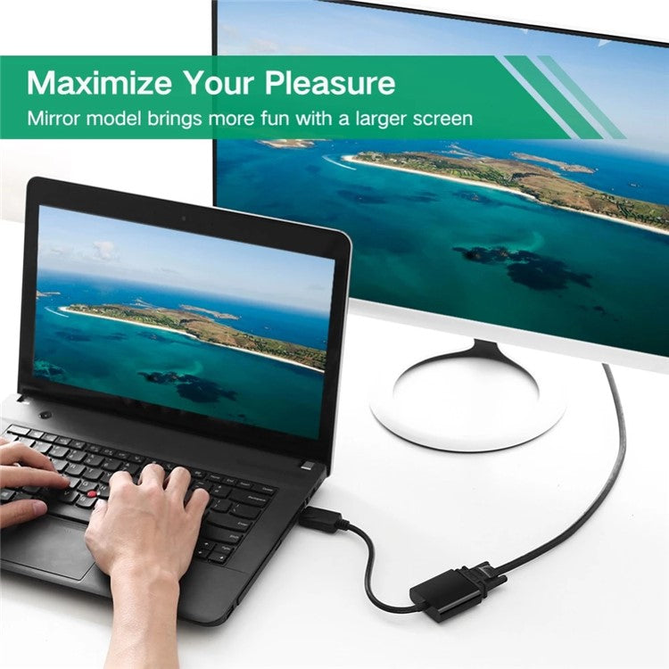 UGREEN 20415 1080P DisplayPort Male to VGA Female Audio Video Adapter Converter