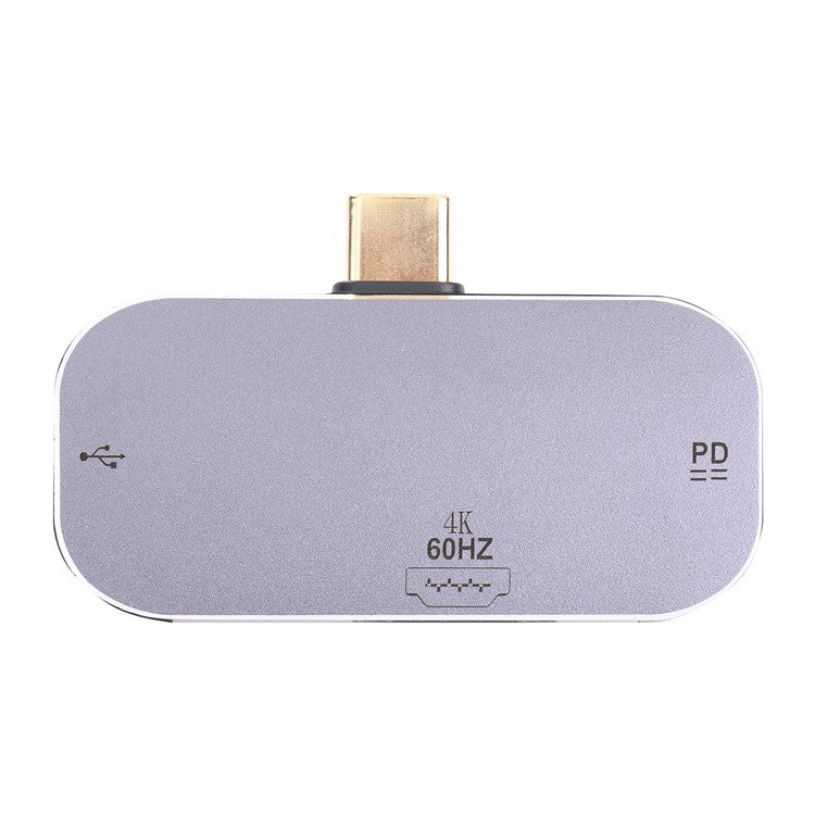 3-in-1 Type-C Male to Type-C Charging Port+USB+4K 60Hz HDMI Female Adapter Converter