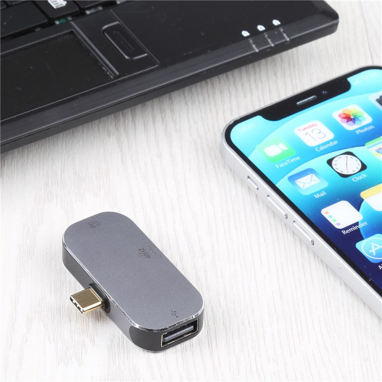 3-in-1 Type-C Male to Type-C Charging Port+USB+4K 60Hz HDMI Female Adapter Converter