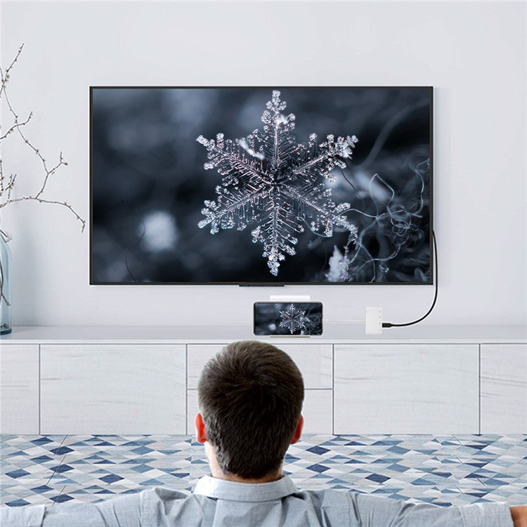 5-in-1 Lightning to Microphone Aux Jack HDMI Audio Adapter 4K TV Dual USB Hub OTG Adapter for iPhone 12/11 Pro/11/XS/X/8/7/iPad